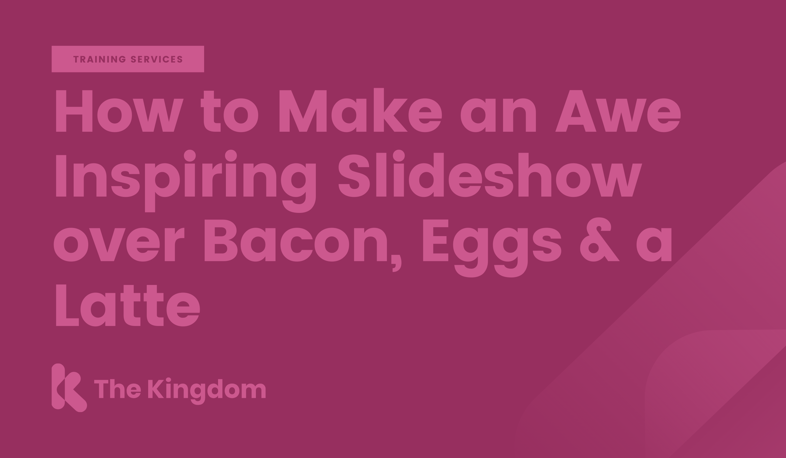 How to Make an Awe Inspiring Slideshow over Bacon, Eggs and a Latte
