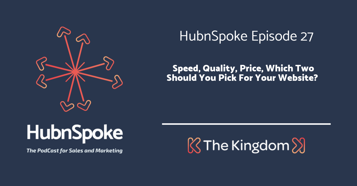 The Kingdom - Speed, quality, price which two should you pick for your website