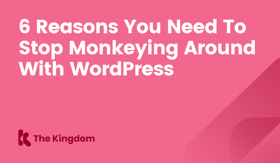 6 Reasons You Need To Stop Monkeying Around With WordPress The Kingdom HubSpot Diamond Partners